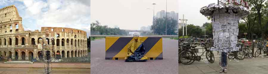 famous modern chinese photographers - 3 highlight pictures from Liu Bolin