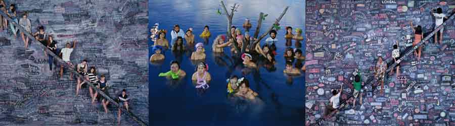 famous modern chinese photographers - 3 highlight pictures from Wang Qingsong