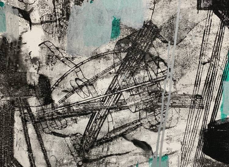 detail - painting - print - abstract medical art