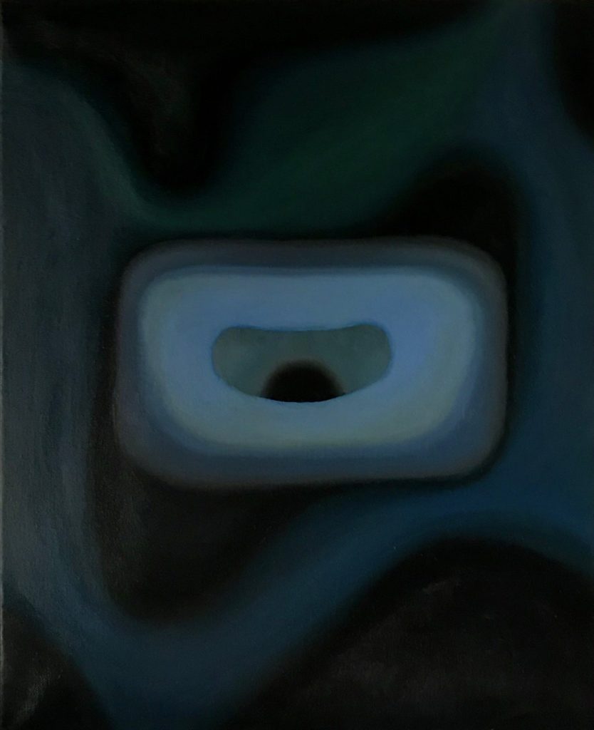 oil painting - pillow - blue painting